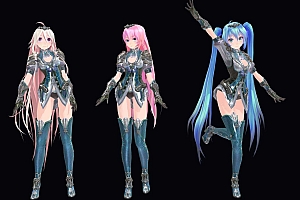 MMD模型下载 TDA Bless IA, Luka and Miku模型下载
