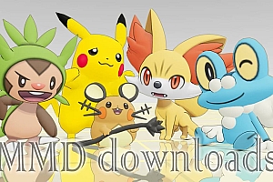 MMD模型PokemonXY MMD pack from animefancy-mmd模型下载