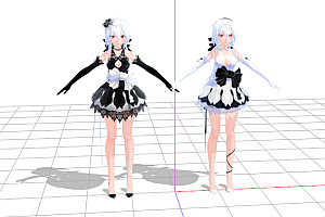 MMD模型Tda Silver Drop Haku 2.00模型下载