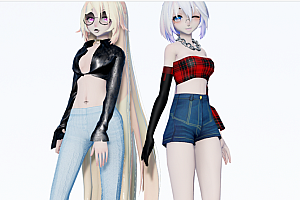 MMD模型下载 Tohka and Endo Gimme