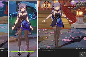 原神刻晴新衣装渲染还原工程ver0.9 for Blender3.0