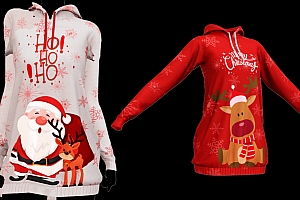Xmas Hoodie+DL MMD