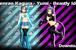 (MMD DL) Senran Kagura Yumi Beastly Idol